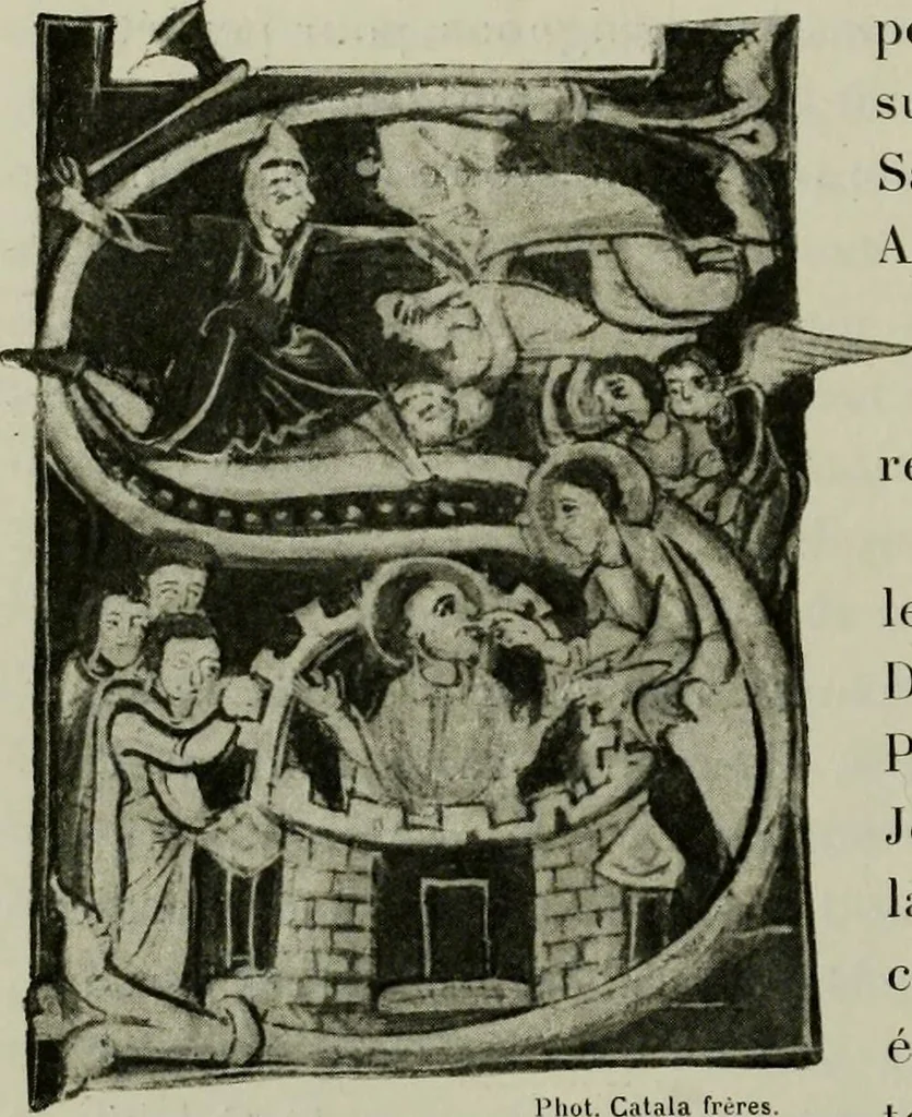 An illustration from L'art religieux du XIIe siècle en France : Etude sur les origines de l'iconographie du Moyen Age, 1922, leaf 237