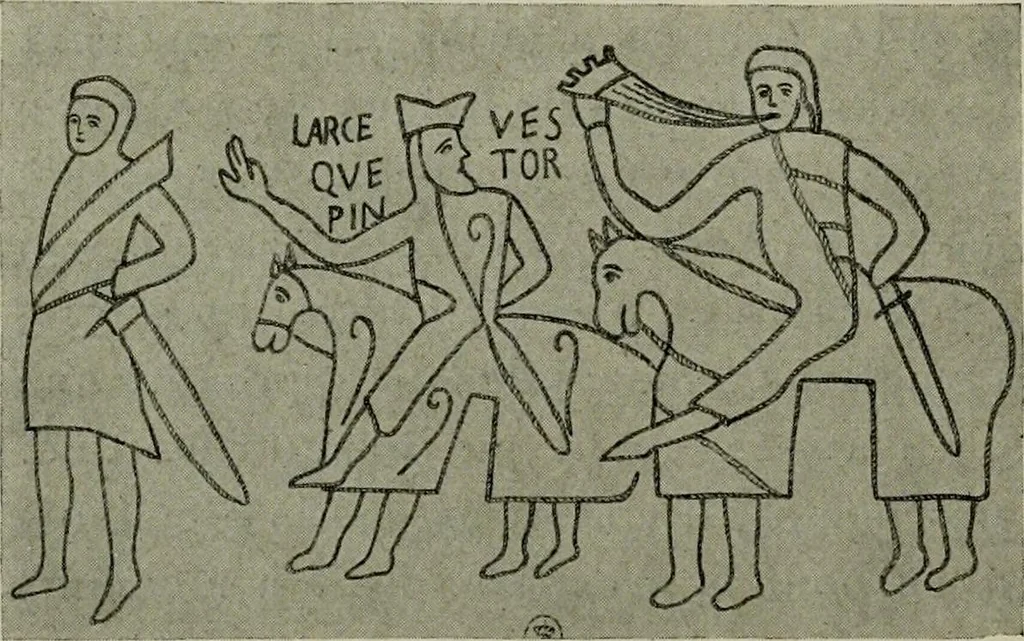 An illustration from L'art religieux du XIIe siècle en France : Etude sur les origines de l'iconographie du Moyen Age, 1922, leaf 279