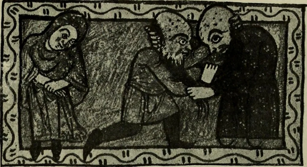An illustration from L'art religieux du XIIe siècle en France : Etude sur les origines de l'iconographie du Moyen Age, 1922, leaf 30