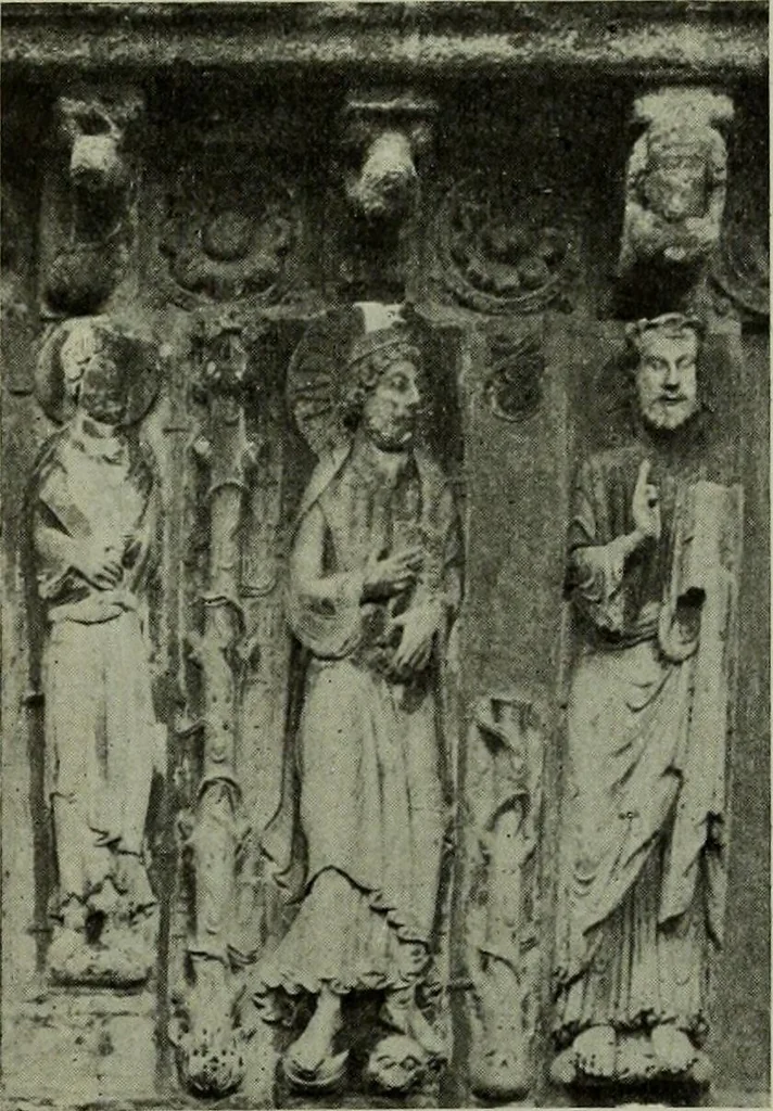 An illustration from L'art religieux du XIIe siècle en France : Etude sur les origines de l'iconographie du Moyen Age, 1922, leaf 308