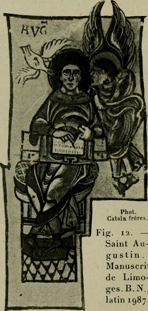 An illustration from L'art religieux du XIIe siècle en France : Etude sur les origines de l'iconographie du Moyen Age, 1922, leaf 31