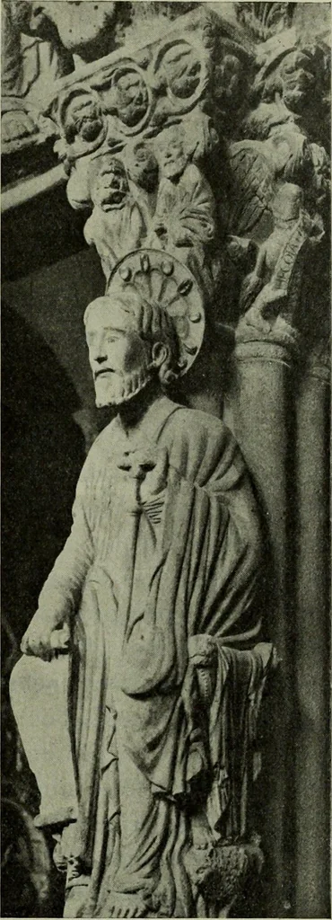 An illustration from L'art religieux du XIIe siècle en France : Etude sur les origines de l'iconographie du Moyen Age, 1922, leaf 310