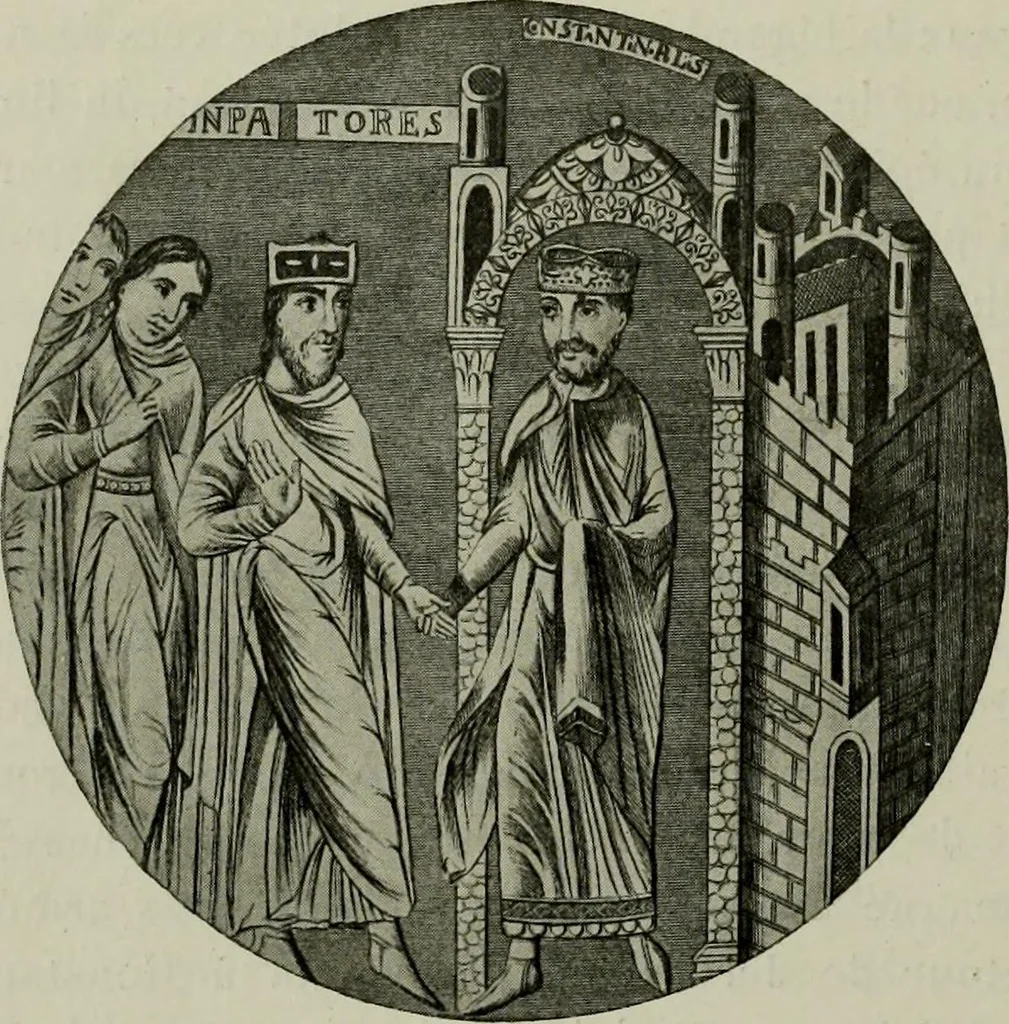 An illustration from L'art religieux du XIIe siècle en France : Etude sur les origines de l'iconographie du Moyen Age, 1922, leaf 321