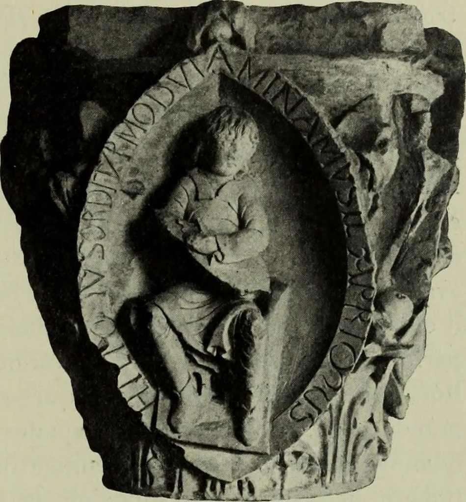 An illustration from L'art religieux du XIIe siècle en France : Etude sur les origines de l'iconographie du Moyen Age, 1922, leaf 336