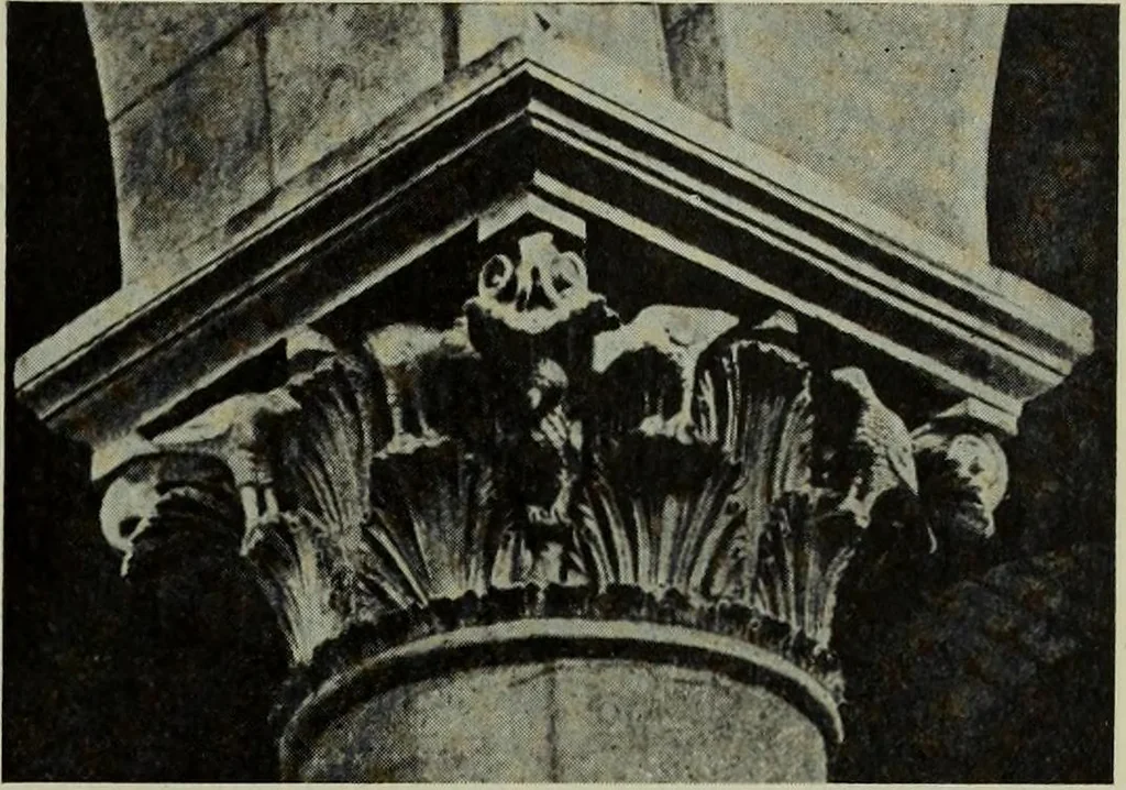 An illustration from L'art religieux du XIIe siècle en France : Etude sur les origines de l'iconographie du Moyen Age, 1922, leaf 348