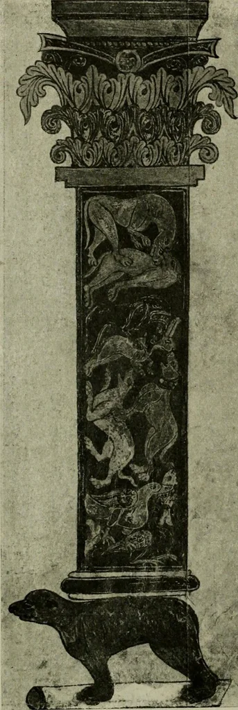 An illustration from L'art religieux du XIIe siècle en France : Etude sur les origines de l'iconographie du Moyen Age, 1922, leaf 35