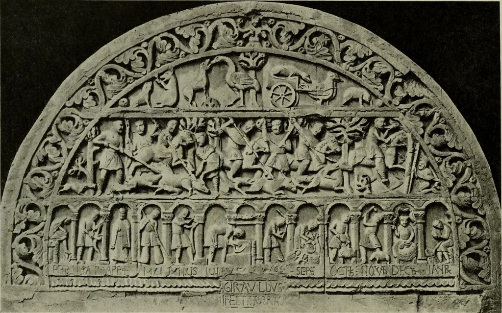 An illustration from L'art religieux du XIIe siècle en France : Etude sur les origines de l'iconographie du Moyen Age, 1922, leaf 353