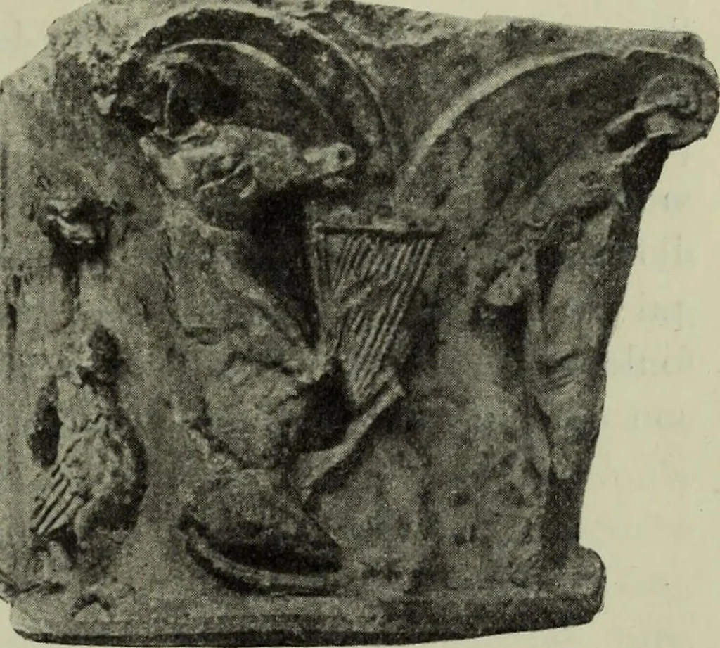 An illustration from L'art religieux du XIIe siècle en France : Etude sur les origines de l'iconographie du Moyen Age, 1922, leaf 354