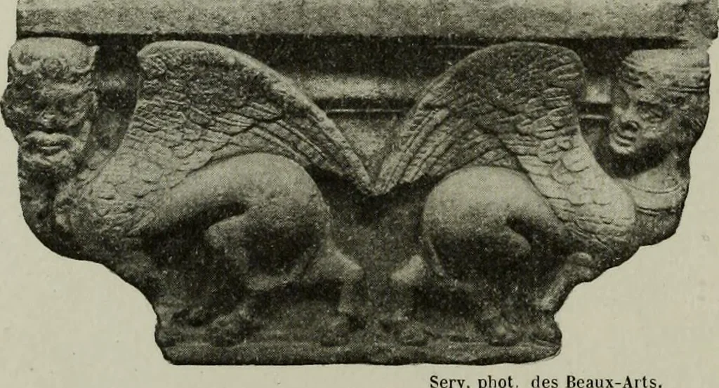 An illustration from L'art religieux du XIIe siècle en France : Etude sur les origines de l'iconographie du Moyen Age, 1922, leaf 369