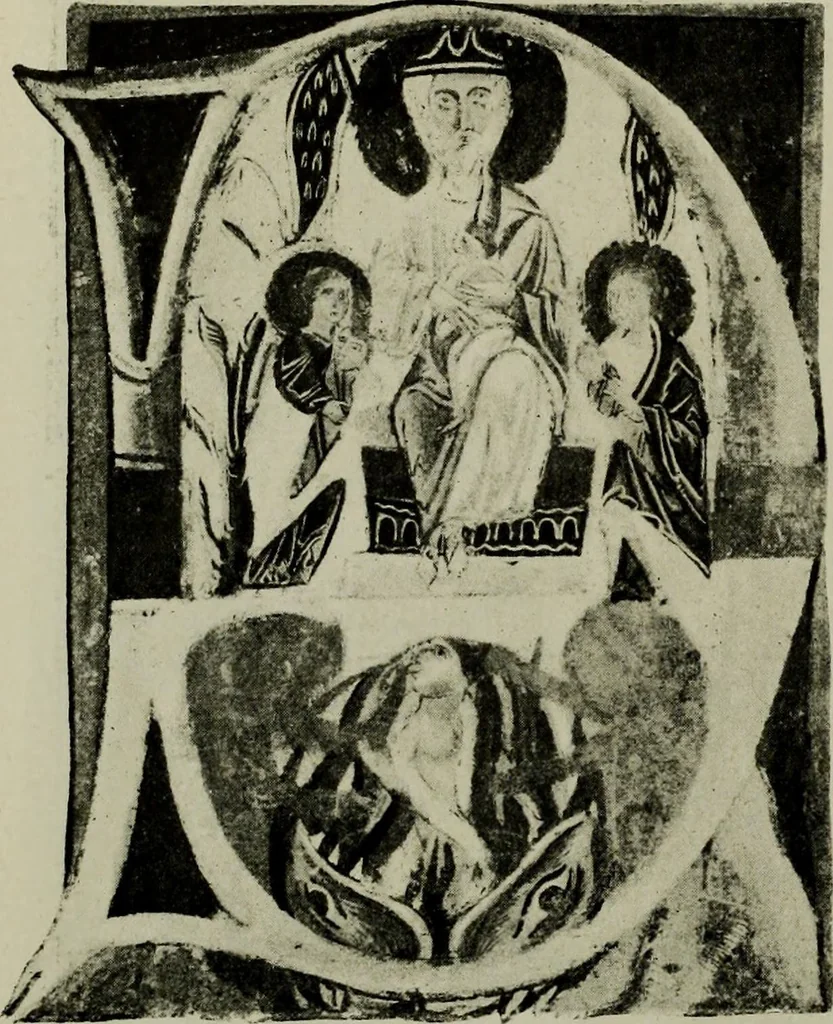 An illustration from L'art religieux du XIIe siècle en France : Etude sur les origines de l'iconographie du Moyen Age, 1922, leaf 37