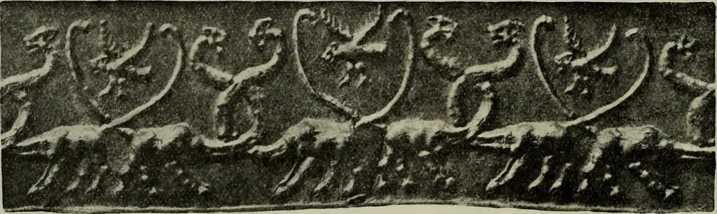 An illustration from L'art religieux du XIIe siècle en France : Etude sur les origines de l'iconographie du Moyen Age, 1922, leaf 371