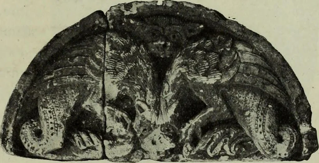An illustration from L'art religieux du XIIe siècle en France : Etude sur les origines de l'iconographie du Moyen Age, 1922, leaf 372