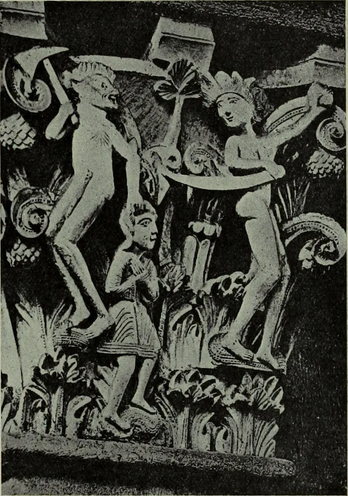 An illustration from L'art religieux du XIIe siècle en France : Etude sur les origines de l'iconographie du Moyen Age, 1922, leaf 388