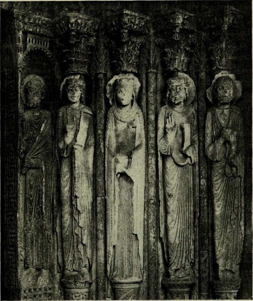 An illustration from L'art religieux du XIIe siècle en France : Etude sur les origines de l'iconographie du Moyen Age, 1922, leaf 410