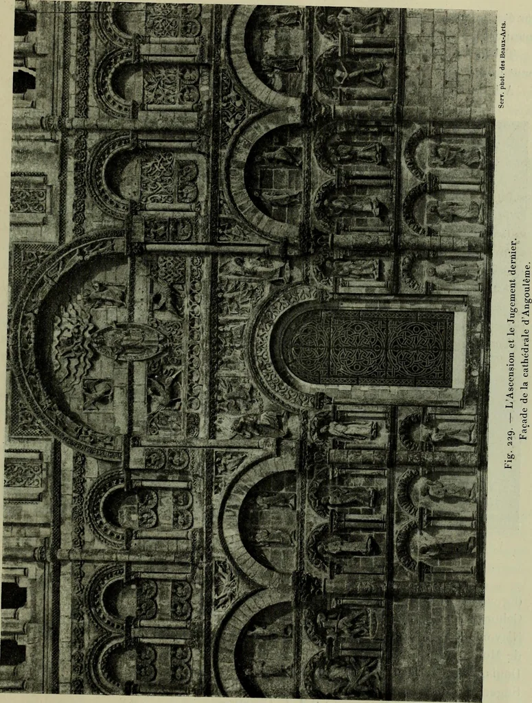 An illustration from L'art religieux du XIIe siècle en France : Etude sur les origines de l'iconographie du Moyen Age, 1922, leaf 416