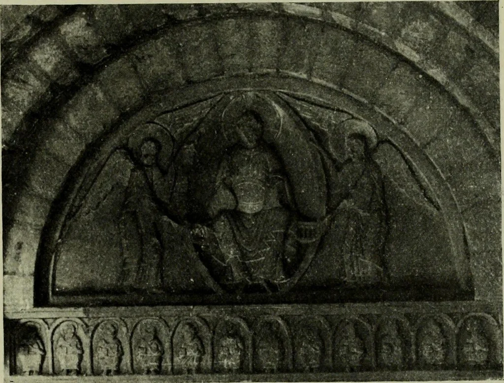 An illustration from L'art religieux du XIIe siècle en France : Etude sur les origines de l'iconographie du Moyen Age, 1922, leaf 420