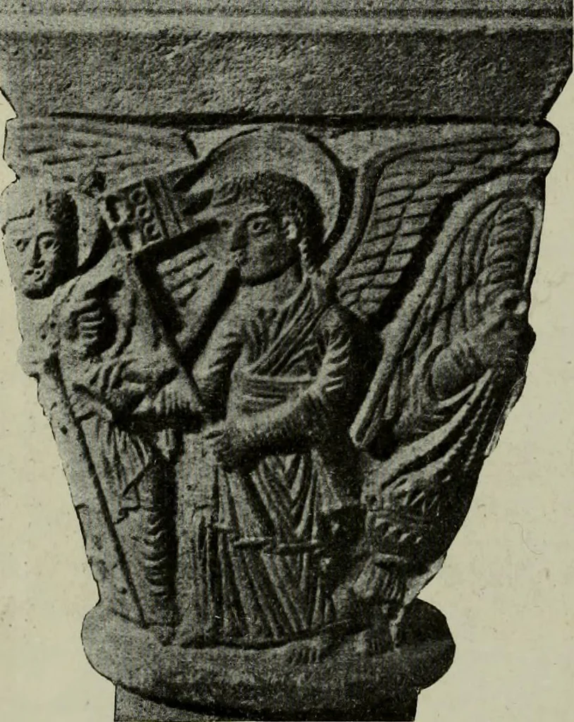 An illustration from L'art religieux du XIIe siècle en France : Etude sur les origines de l'iconographie du Moyen Age, 1922, leaf 427