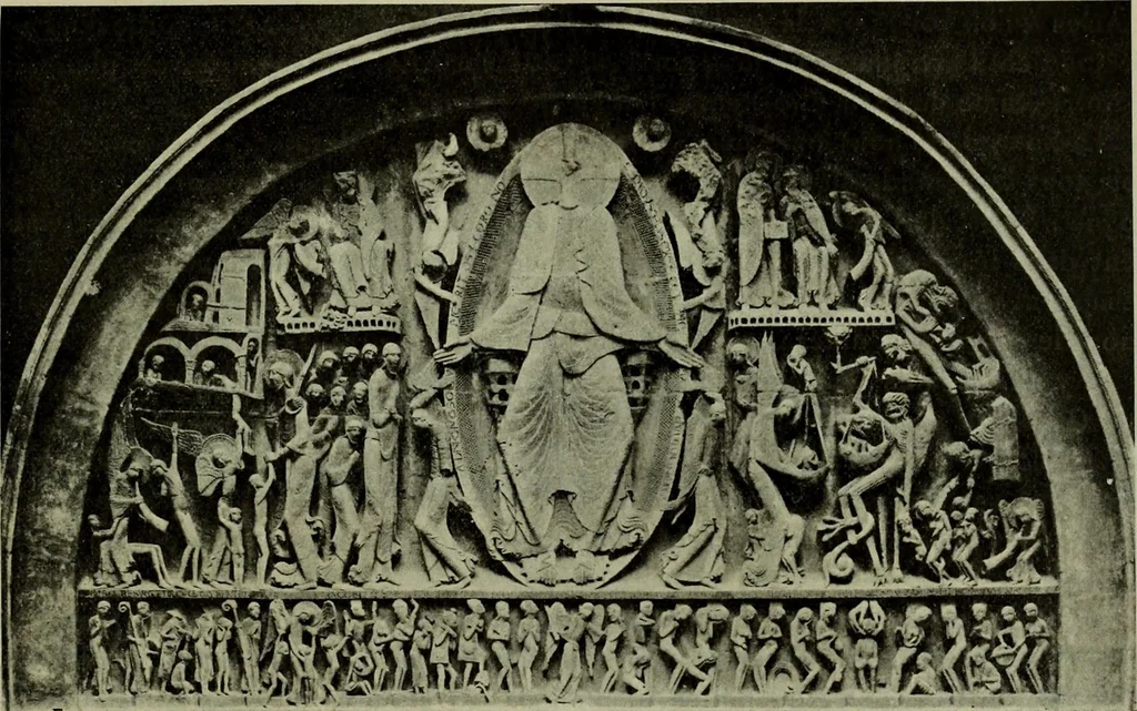 An illustration from L'art religieux du XIIe siècle en France : Etude sur les origines de l'iconographie du Moyen Age, 1922, leaf 430