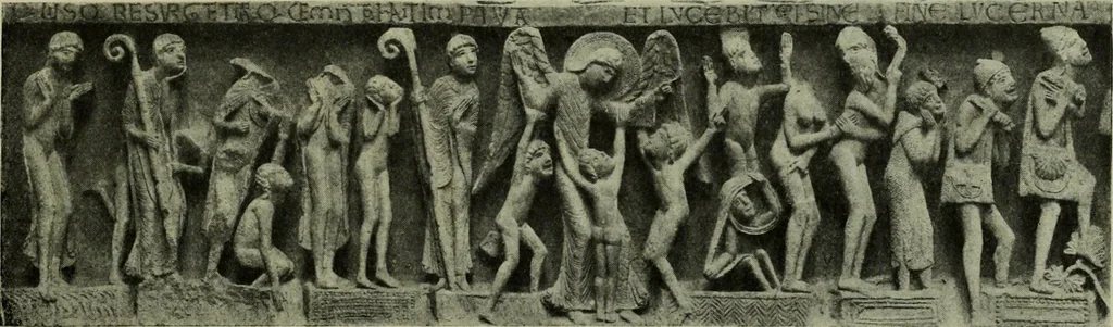 An illustration from L'art religieux du XIIe siècle en France : Etude sur les origines de l'iconographie du Moyen Age, 1922, leaf 432