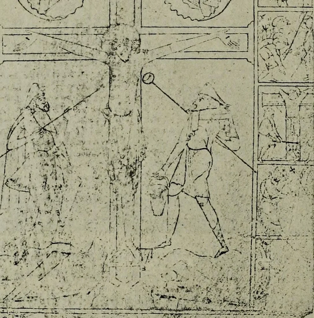 An illustration from L'art religieux du XIIe siècle en France : Etude sur les origines de l'iconographie du Moyen Age, 1922, leaf 47