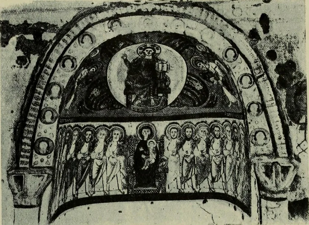 An illustration from L'art religieux du XIIe siècle en France : Etude sur les origines de l'iconographie du Moyen Age, 1922, leaf 50