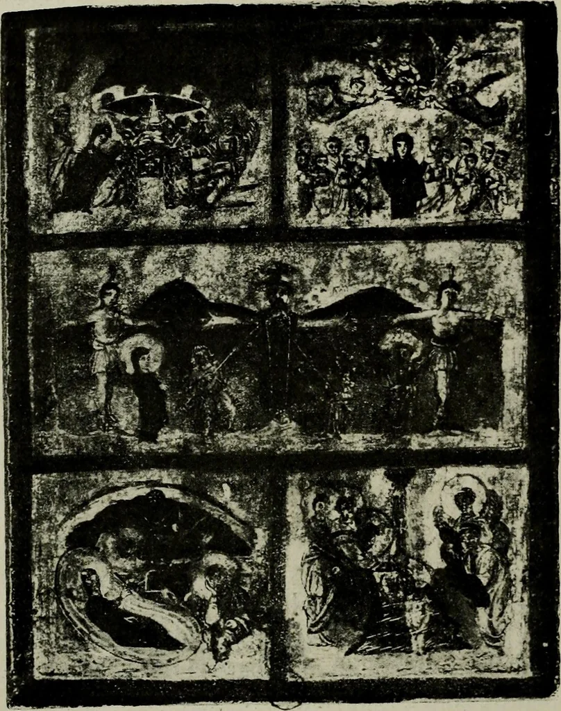 An illustration from L'art religieux du XIIe siècle en France : Etude sur les origines de l'iconographie du Moyen Age, 1922, leaf 75