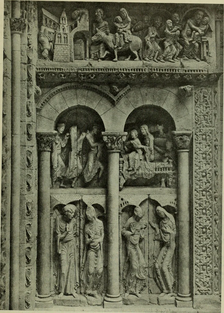 An illustration from L'art religieux du XIIe siècle en France : Etude sur les origines de l'iconographie du Moyen Age, 1922, leaf 80