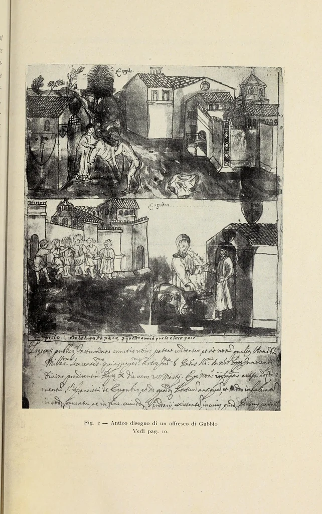 An illustration from La S. casa di Loreto secondo un affresco di Gubbio, 1907, leaf 23