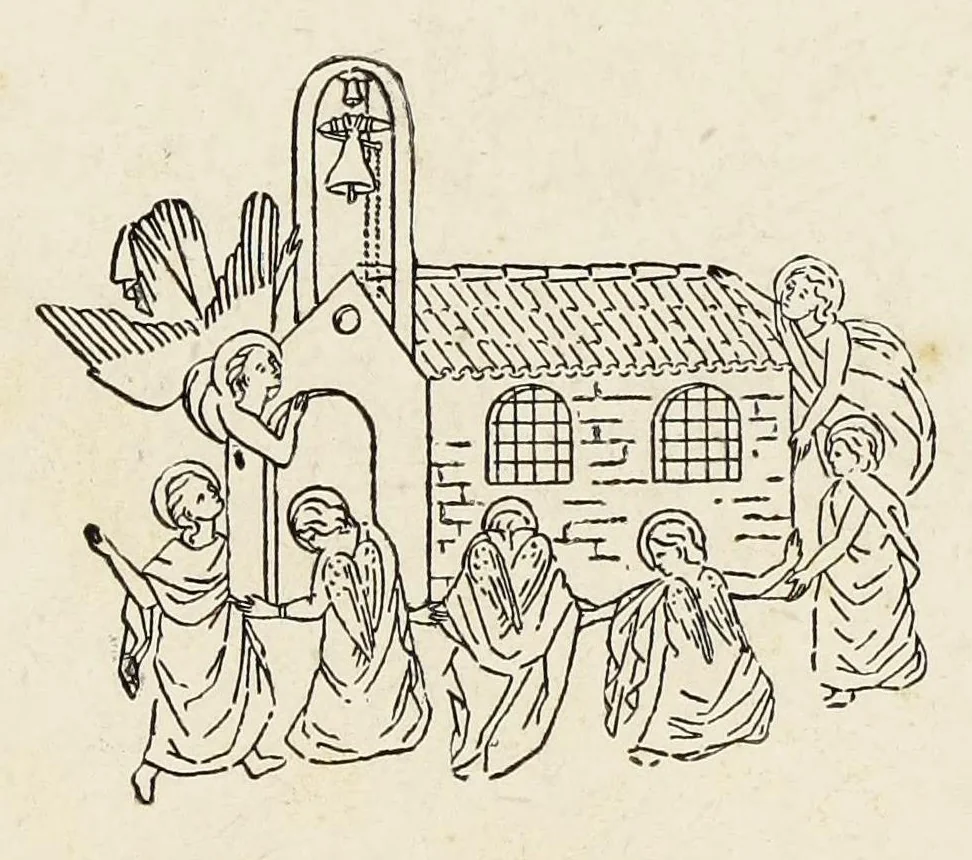 An illustration from La S. casa di Loreto secondo un affresco di Gubbio, 1907, leaf 7
