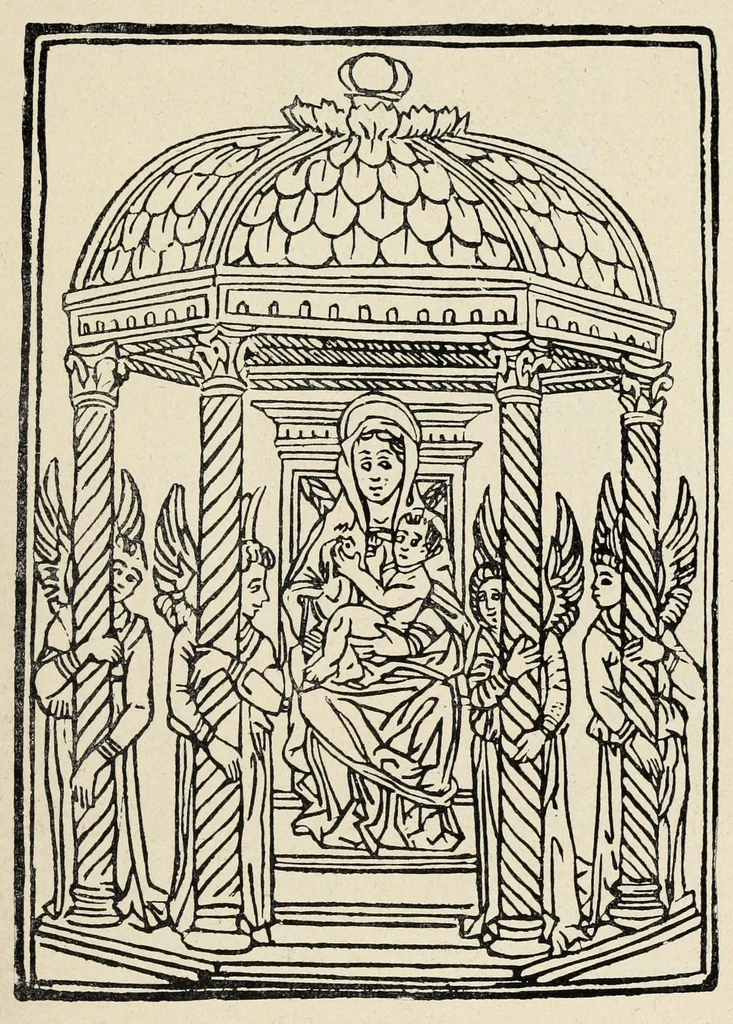 An illustration from La S. casa di Loreto secondo un affresco di Gubbio, 1907, leaf 79