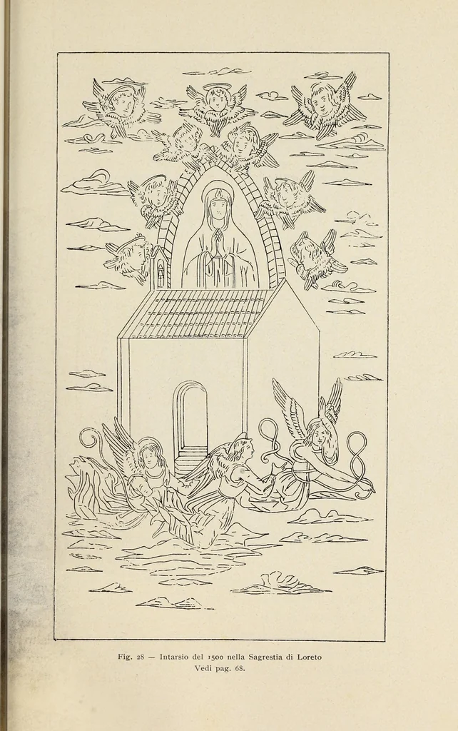 An illustration from La S. casa di Loreto secondo un affresco di Gubbio, 1907, leaf 81