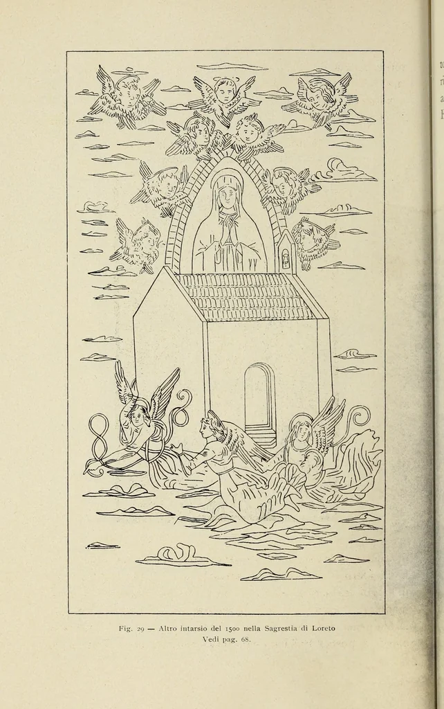 An illustration from La S. casa di Loreto secondo un affresco di Gubbio, 1907, leaf 82