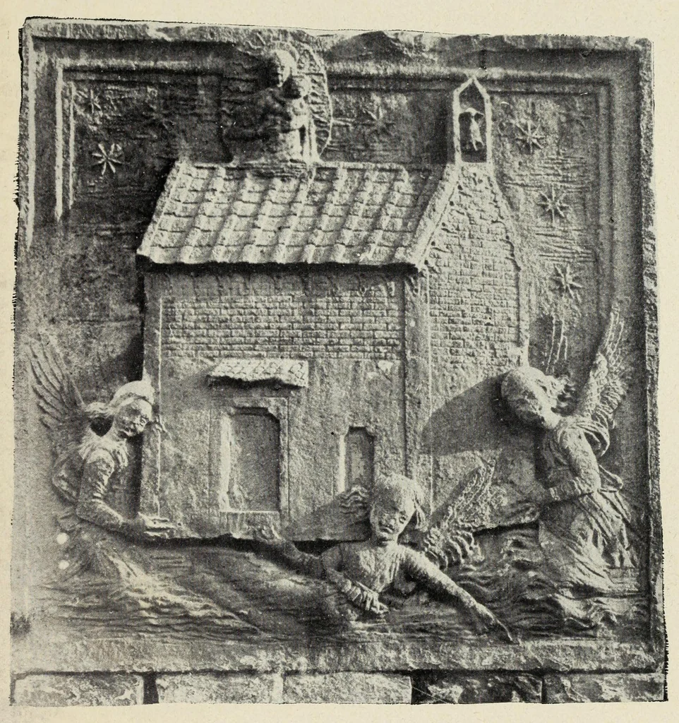 An illustration from La S. casa di Loreto secondo un affresco di Gubbio, 1907, leaf 91
