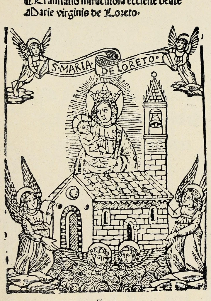 An illustration from La S. casa di Loreto secondo un affresco di Gubbio, 1907, leaf 97