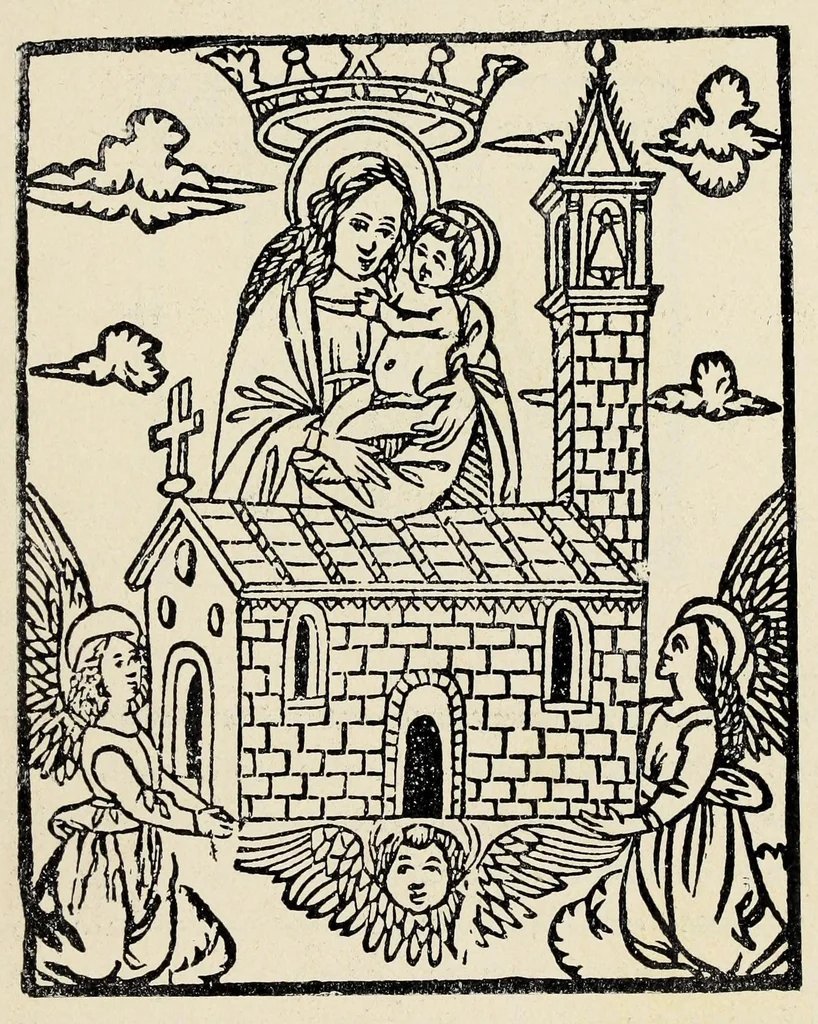 An illustration from La S. casa di Loreto secondo un affresco di Gubbio, 1907, leaf 99