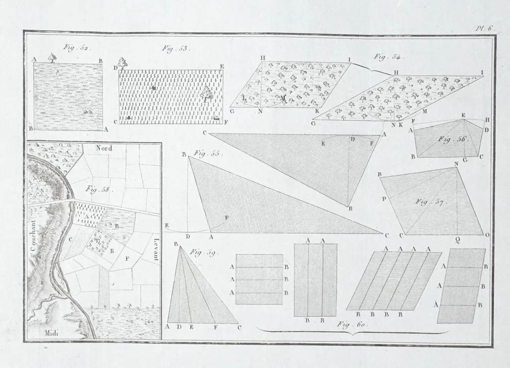 An illustration from La science de l'arpenteur dans toute son étendue, 1813, leaf 135