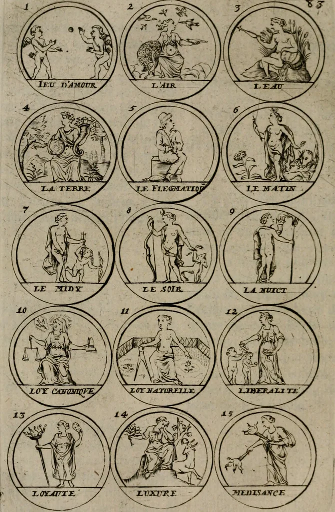 An illustration from La science des hieroglyphes, ou, L'art d'exprimer par des figures symboliques, les vertus, les vices, les passions & les moeurs &c. avec diférentes [sic] devices historiques : ouvrage utile aux peintres, aux statuaires, aux graveurs & aux amateurs des arts qui dépendent du dessein, 1736, leaf 145