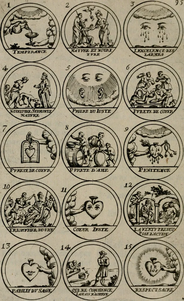 An illustration from La science des hieroglyphes, ou, L'art d'exprimer par des figures symboliques, les vertus, les vices, les passions & les moeurs &c. avec diférentes [sic] devices historiques : ouvrage utile aux peintres, aux statuaires, aux graveurs & aux amateurs des arts qui dépendent du dessein, 1736, leaf 163