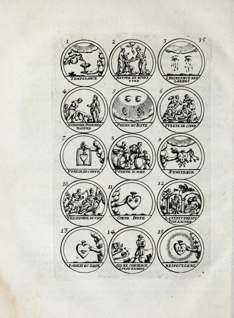 An illustration from La science des hieroglyphes, ou, L'art d'exprimer par des figures symboliques, les vertus, les vices, les passions & les mœurs, &c. : avec diferentes devises historiques : ouvrage utile aux peintres, aux statuaires, aux graveurs & aux amateurs des arts qui dépendent du dessein, 1736, leaf 174