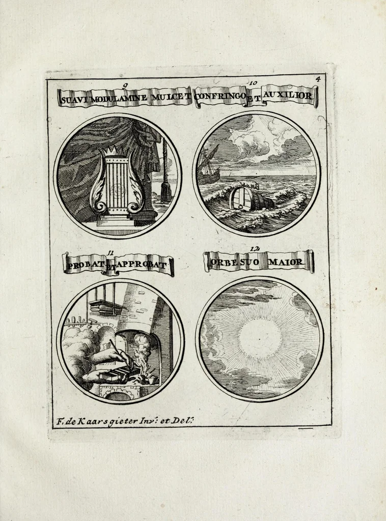 An illustration from La science des hieroglyphes, ou, L'art d'exprimer par des figures symboliques, les vertus, les vices, les passions & les mœurs, &c. : avec diferentes devises historiques : ouvrage utile aux peintres, aux statuaires, aux graveurs & aux amateurs des arts qui dépendent du dessein, 1736, leaf 221