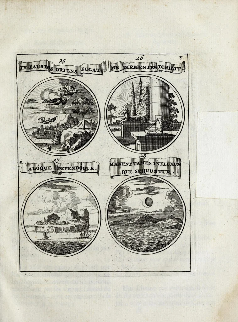 An illustration from La science des hieroglyphes, ou, L'art d'exprimer par des figures symboliques, les vertus, les vices, les passions & les mœurs, &c. : avec diferentes devises historiques : ouvrage utile aux peintres, aux statuaires, aux graveurs & aux amateurs des arts qui dépendent du dessein, 1736, leaf 233