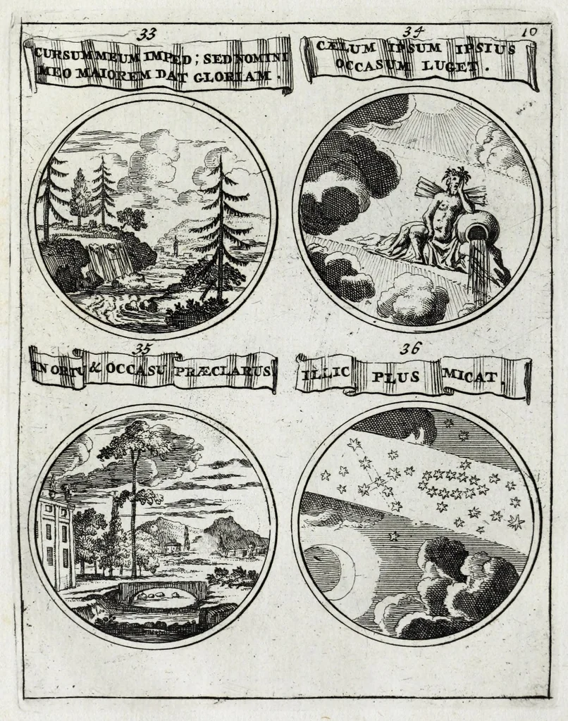 An illustration from La science des hieroglyphes, ou, L'art d'exprimer par des figures symboliques, les vertus, les vices, les passions & les mœurs, &c. : avec diferentes devises historiques : ouvrage utile aux peintres, aux statuaires, aux graveurs & aux amateurs des arts qui dépendent du dessein, 1736, leaf 240