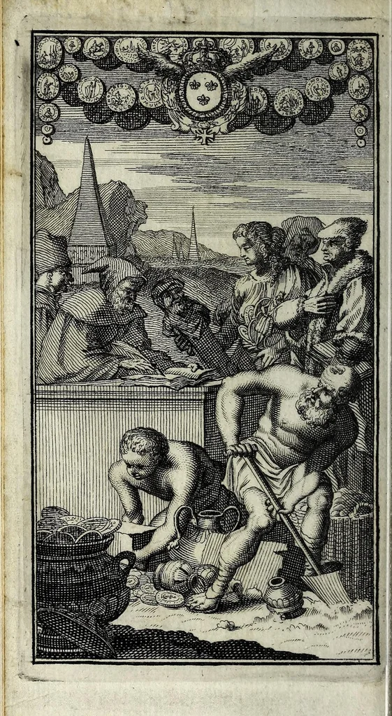 An illustration from La science des medailles pour l'instruction de ceux qui s'appliquent à la connoissance des medailles antiques & modernes, 1693, leaf 8