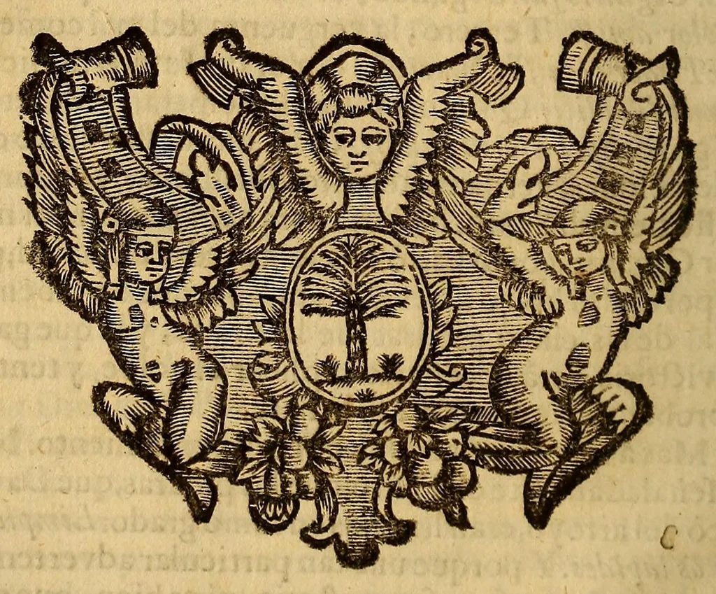 An illustration from Las cinco piedras de la honda de David en cinco discursos morales, predicados en Roma a la reyna de Suecia, Christina Alexandra, en lengua italiana,, 1695, leaf 24