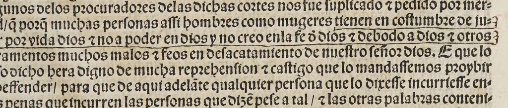 An illustration from Las cortes de Toledo del año de mil [et] quinie[n]tos veynte [et] cinco años. : Las leyes [et] prematicas reales hechas por Sus Magestades. En las cortes q[ue] mandaron hazer [et] hizieron. En la ciudad de Toledo. En las quales ay muchas leys y decissiones nueuas y aprouacio[n] y declaracio[n] d[e] muchas p[re]maticas y leys del reyno: sin las quales ningu[n] administrador de justicia deue estar., 1535, leaf 43