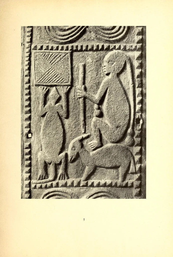An illustration from La sculpture africaine, 1922, leaf 39