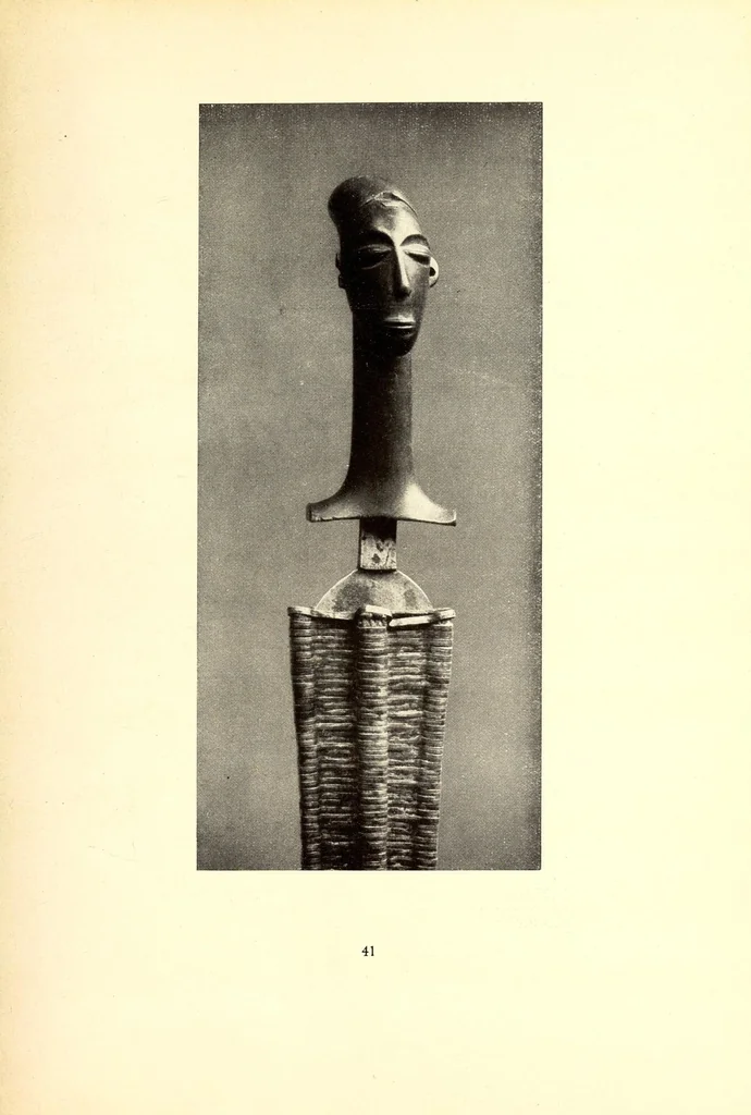 An illustration from La sculpture africaine, 1922, leaf 75