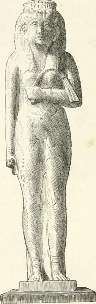 An illustration from La sculpture égyptienne, 1876, leaf 111