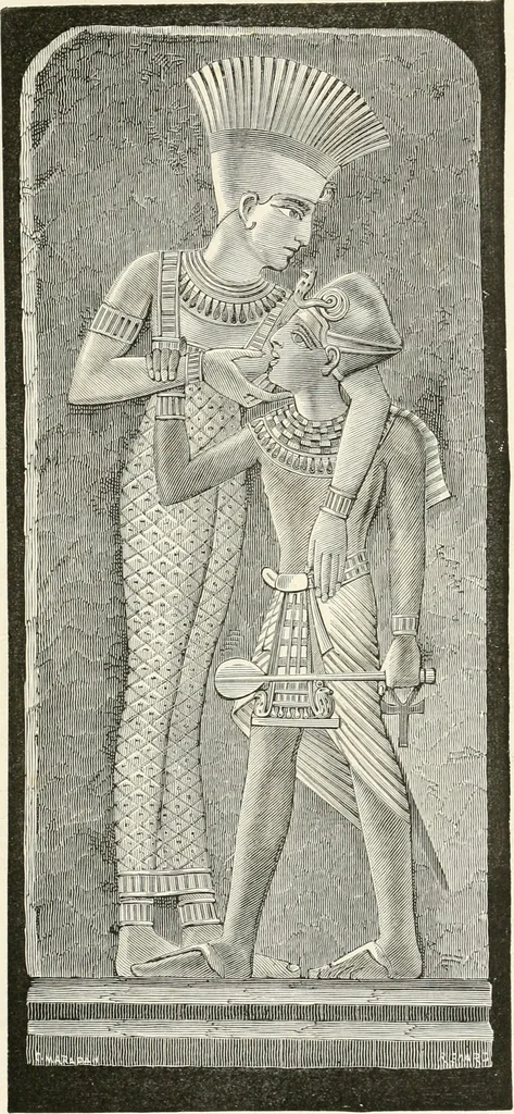 An illustration from La sculpture égyptienne, 1876, leaf 18
