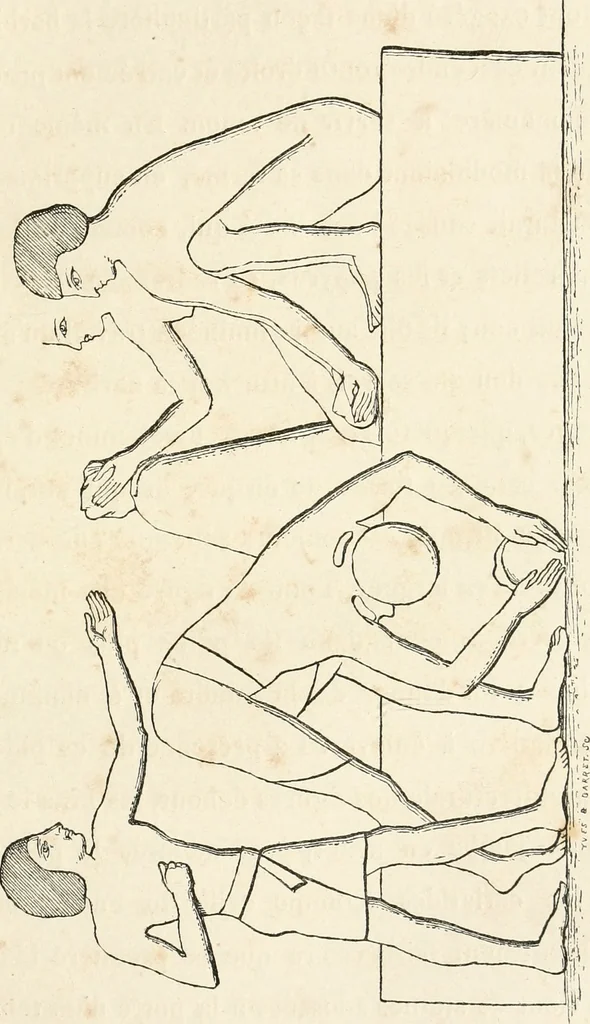 An illustration from La sculpture égyptienne, 1876, leaf 46